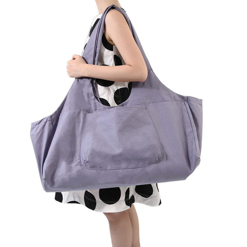 Big Yoga Bag, Oversize Yoga Kit Bag Made of 100% fine canvas - Multifunctional Storage for Yoga Mat, Yoga Roller, Pilates Bag, Gym Bag, Sport Equipment Bag