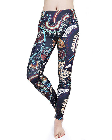 High Waisted Printed Yoga Leggings Workout Sport Yoga Pants for Women